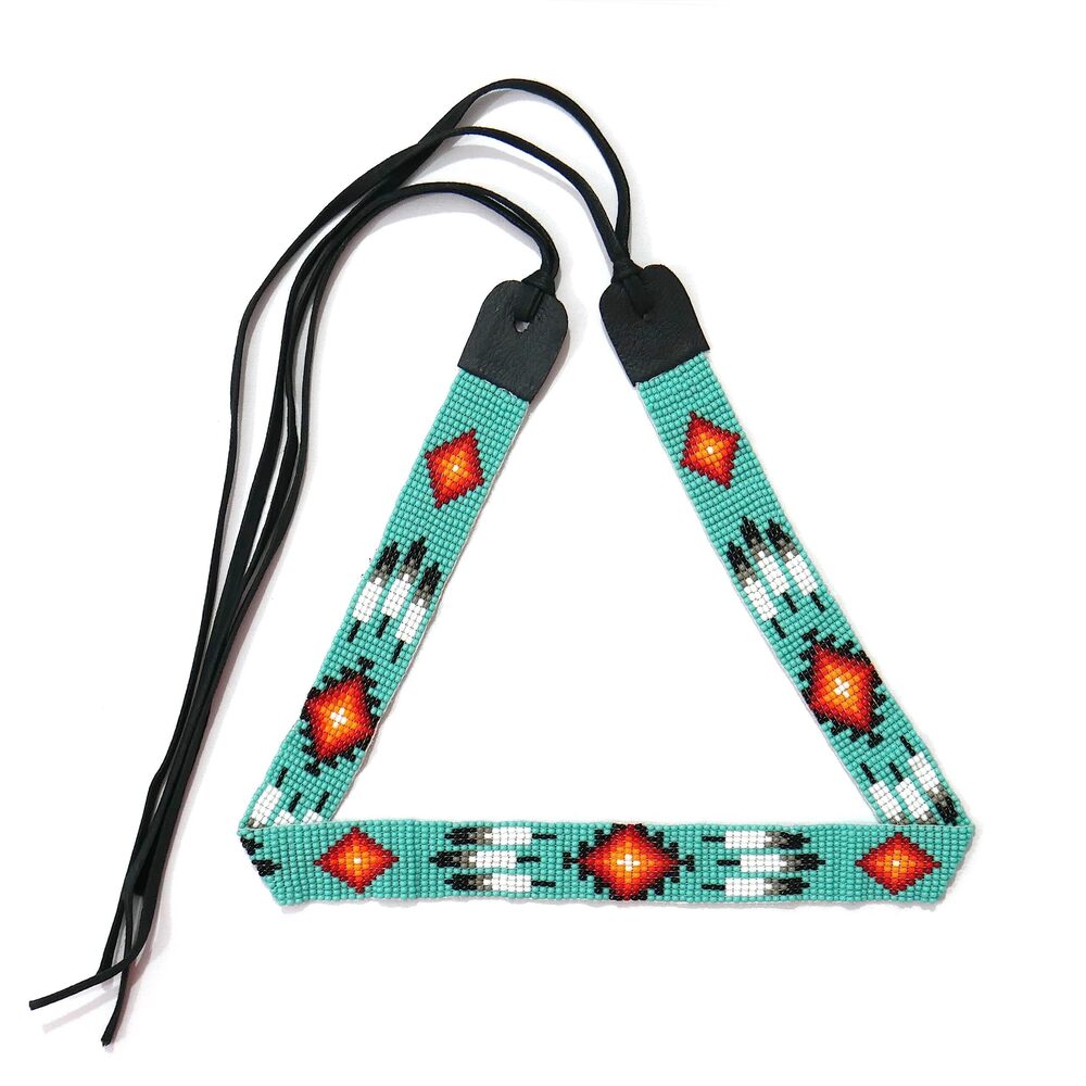 4607 Beaded Hat band Native American Style Southwestern Cowboy Rode
